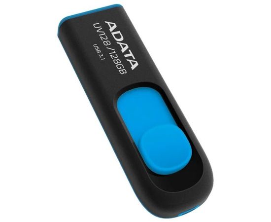 USB Flash-накопитель 128Gb USB 3.0 (ADATA, UV128) Черный/синий (AUV128-128G-RBE), фото 2