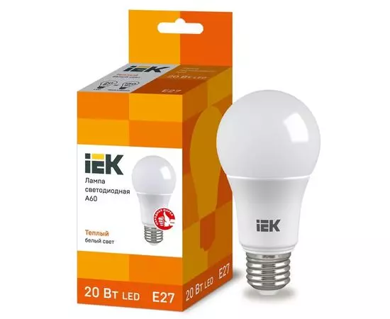 Электролампа LED E27 A60 груша 20Вт 230В 3000К (IEK) (LLE-A60-20-230-30-E27)