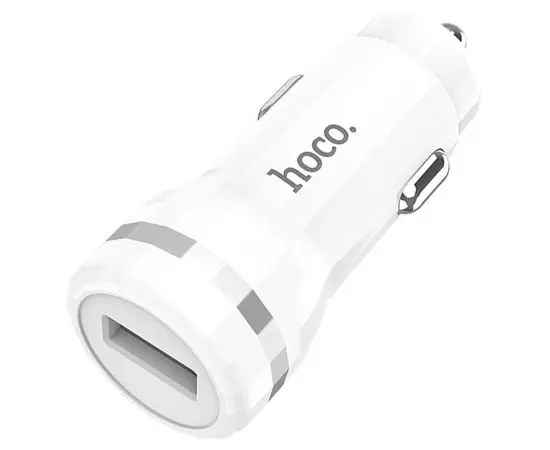 Автомобильное зарядное устройство HOCO Z27A Staunch, USB A, QC3.0, белый (6957531092889)