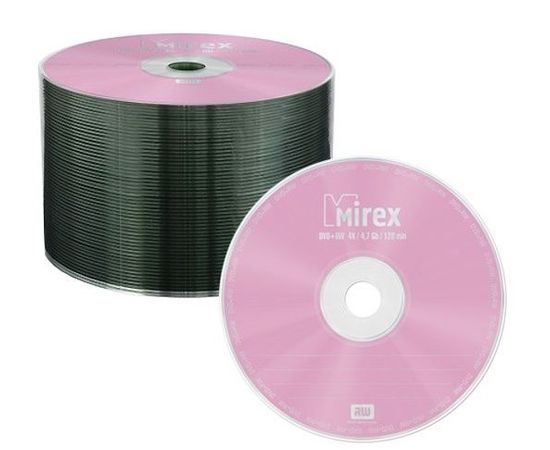 DVD+RW 4.7Gb Mirex 4x, Shrink (50) (UL130022A4T)