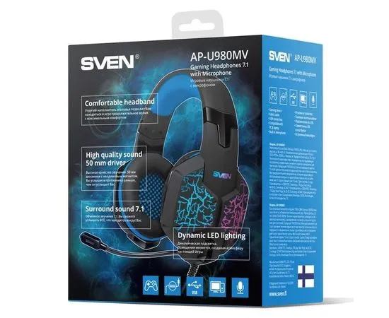 Наушники с микрофоном SVEN AP-U980MV (SV-015633), фото 4