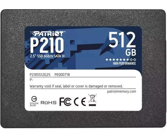 Накопитель SSD 512Gb Patriot P210 (P210S512G25)