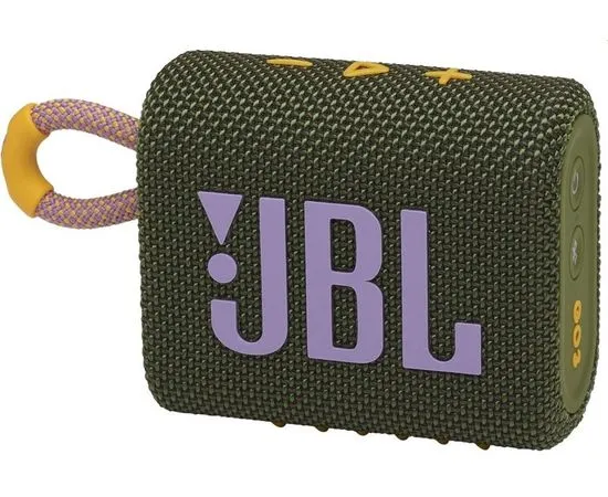 Портативная акустика JBL Go 3 Green (JBLGO3GRN), Цвет: Зелёный