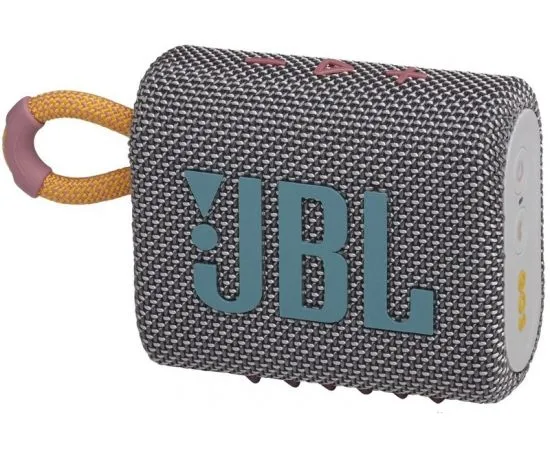 Портативная акустика JBL Go 3 Gray (JBLGO3GRY), Цвет: Серый