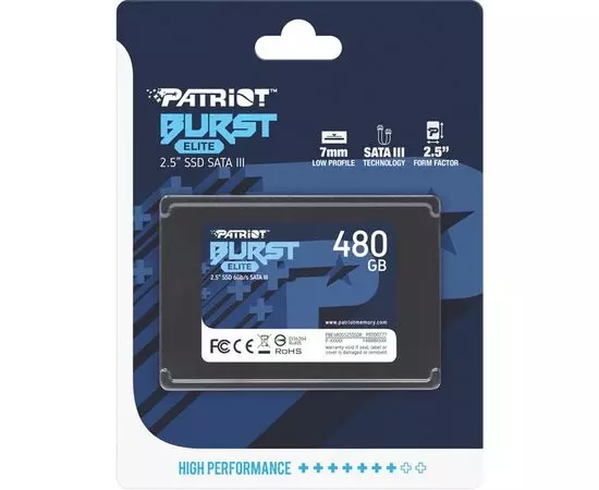Накопитель SSD 480Gb Patriot Burst Elite (PBE480GS25SSDR), фото 4