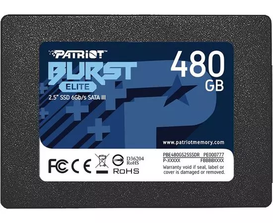 Накопитель SSD 480Gb Patriot Burst Elite (PBE480GS25SSDR)