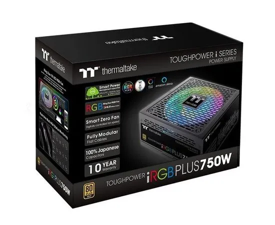 Блок питания 750W (Thermaltake, ToughPower iRGB PLUS Gold) (PS-TPI-0750F3FDGE-1), фото 5
