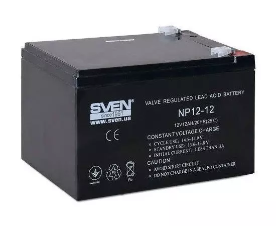 Батарея для ИБП, 12V, 12Ah (Sven) (SV-0222012)