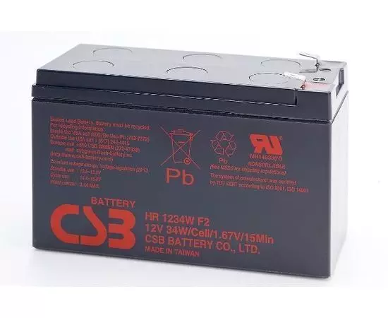 Батарея для ИБП, 12V, 9Ah (CSB) (HR 1234W F2)