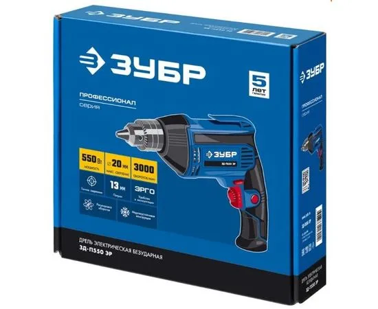 Дрель ударная Зубр ЗД П550 ЭР (ЗД-П550 ЭР), фото 2