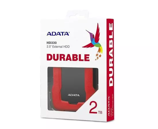 Внешний жесткий диск ADATA 1Tb USB3.1 HD330 Red (AHD330-1TU31-CRD), Цвет: Красный, фото 2