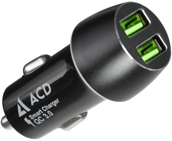 Зарядное устройство автомобильное ACD C362Q-V1B, QC 3.0, 2 USB (ACD-С362Q-V1B)