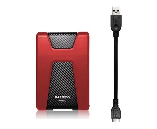 Внешний жесткий диск ADATA 1Tb USB3.1 HD650 Red (AHD650-1TU31-CRD), Цвет: Красный, фото 4