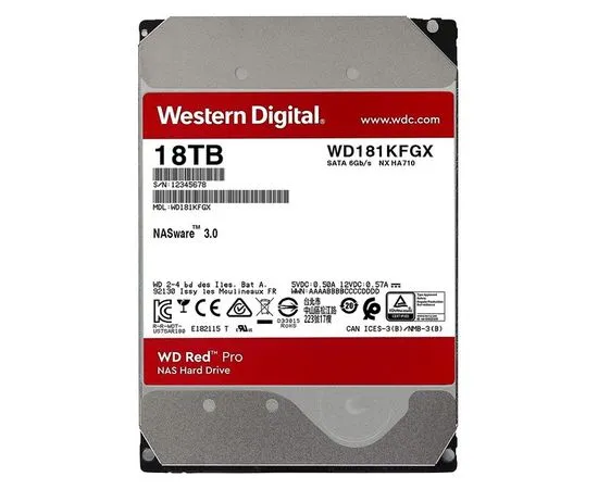 Жесткий диск Western Digital 18Tb Red Pro (WD181KFGX)