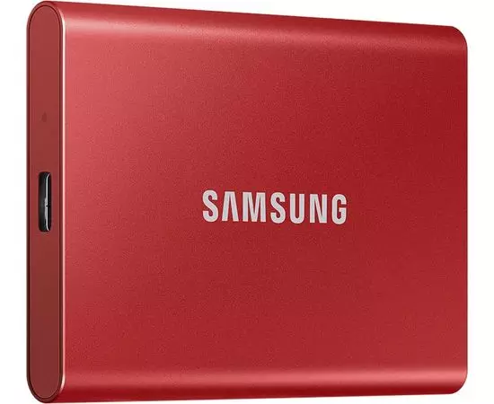 Внешний накопитель SSD USB Type-C 500Gb Samsung T7 Red (MU-PC500R/WW), Цвет: Красный