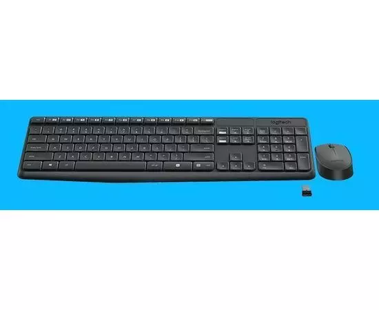 Клавиатура+мышь Logitech Wireless Desktop MK235 Grey Retail (920-007948/920-007949), фото 2