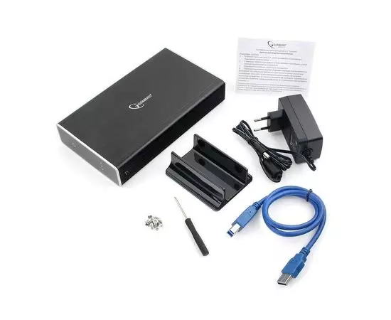 Карман для винчестера SATA 3.5" -> USB3.0 (Gembird, EE3-U3S-80) черный (EE3-U3S-80 Black), фото 3