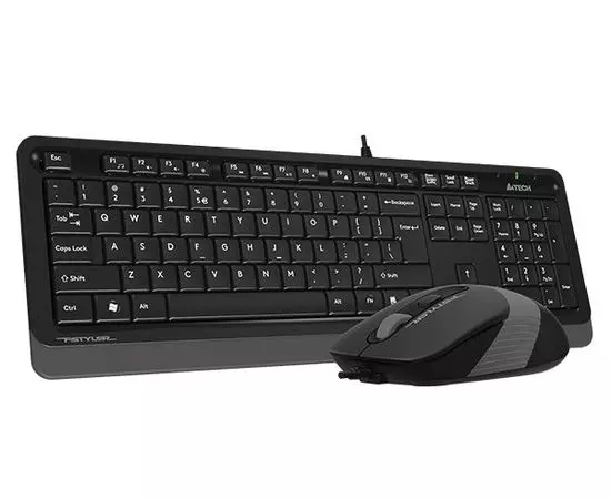 Клавиатура+мышь A4 Fstyler F1010 USB Multimedia, черный/серый (F1010 GREY)
