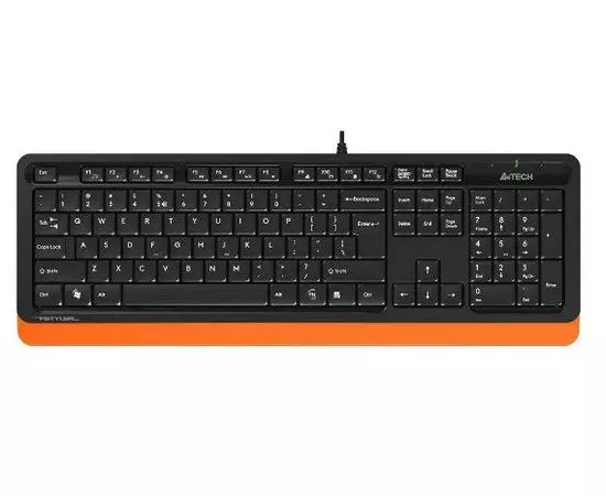 Клавиатура A4 Tech Fstyler FK10 USB Multimedia, черный/оранжевый (FK10 ORANGE)