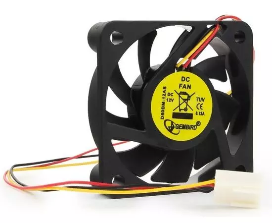 Gembird 50x50x10, подшипник, круглый, 3 pin, провод 25 см (D50BM-12AS-R), фото 2