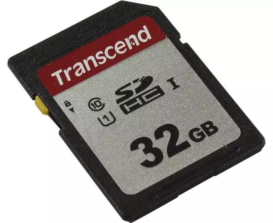 Карта памяти SDHC 32Gb Class 10 UHS-I U1 (Transcend, 300S) (TS32GSDC300S)