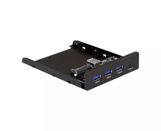 Панель лицевая U3H-623 в 3.5" отсек корпуса, 3*USB3.0 + 1*Type-C (ExeGate) (EX283579RUS)