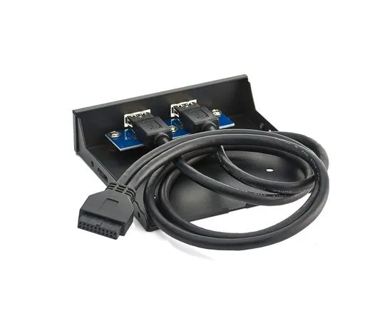 Панель лицевая U3H-615 в 3.5" отсек корпуса, 2*USB3.0 (ExeGate) (EX280446RUS), фото 2