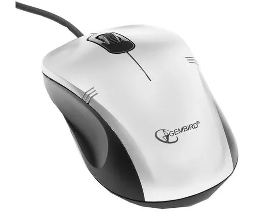 Мышь Gembird MOP-100-S, серебристый, USB (13721), Цвет: Серебристо-черный, фото 2