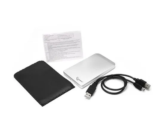 Карман для винчестера SATA 2.5" -> USB2.0 (Gembird, EE2-U2S-41-S) серебристый, фото 3