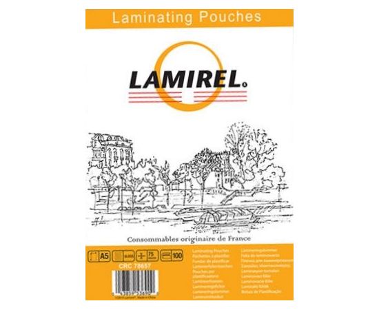 Пленка для ламинирования A5 (154х216мм), 75 мкм, глянец, 100 шт, (Lamirel) (LA-7865701)
