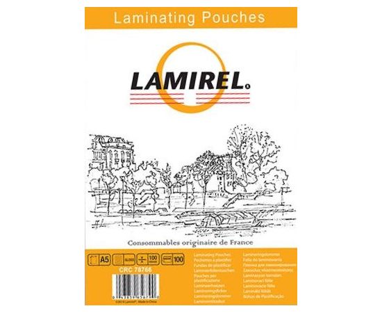 Пленка для ламинирования A5 (154х216мм), 100мкм, глянец, 100 шт, (Lamirel) (LA-7876601)