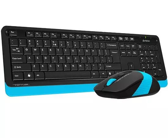 Клавиатура+мышь A4 Tech Fstyler FG1010 Multimedia, черный/синий (FG1010 BLUE), фото 2