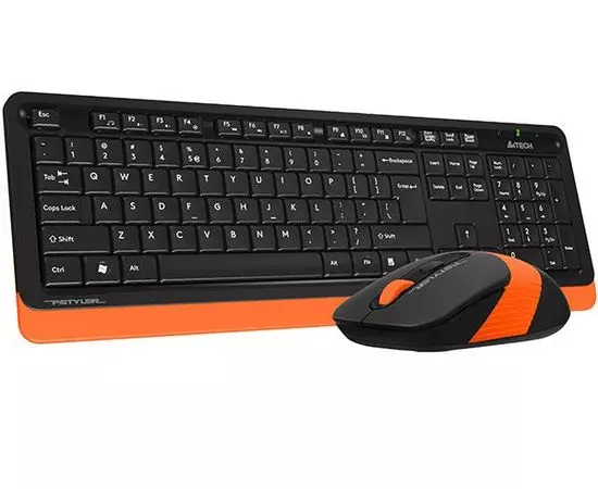 Клавиатура+мышь A4 Tech Fstyler FG1010 Multimedia, черный/оранжевый (FG1010 ORANGE), фото 2