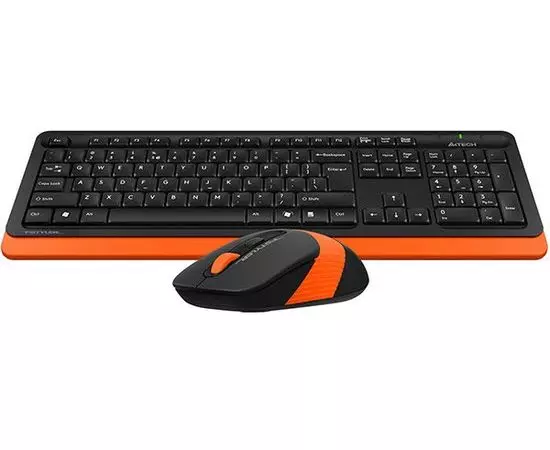 Клавиатура+мышь A4 Tech Fstyler FG1010 Multimedia, черный/оранжевый (FG1010 ORANGE)