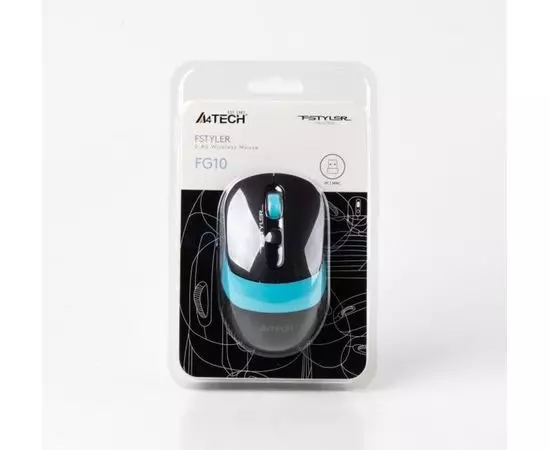 Мышь A4 Tech FG10 черный/синий (FG10 BLUE), Цвет: Чёрно-синий, фото 6
