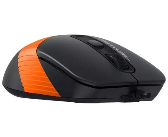 Мышь A4 Tech Fstyler FM10 USB, черный/оранжевый (FM10 ORANGE), Цвет: Чёрно-оранжевый