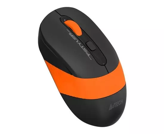 Мышь A4 Tech FG10S Silent черный/оранжевый (FG10S ORANGE), Цвет: Чёрно-оранжевый, фото 2