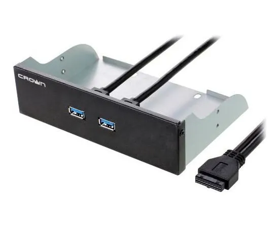 Панель лицевая CMU3-20 в 5.25" отсек корпуса, 2*USB3.0 (Crown) (CM000001746)