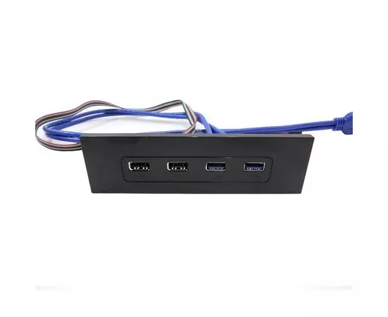 Панель лицевая U5H-614 в 5.25" отсек корпуса, 2*USB2.0 + 2*USB3.0 (Exegate) (EX269460RUS), фото 2