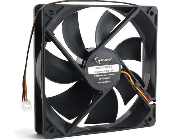 Кулер для корпуса Gembird 92x92x25, тихий, 3 pin/4pin Molex, провод 30 см