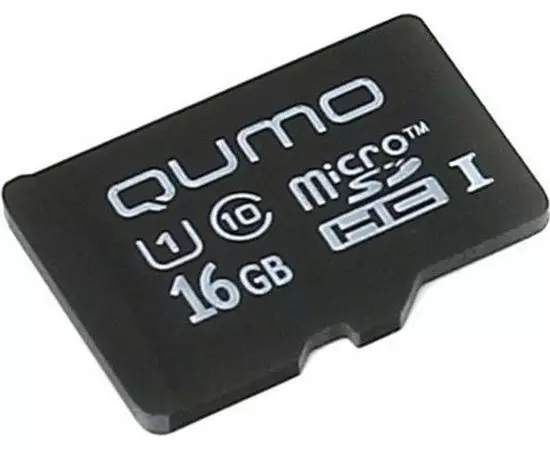 Карта памяти MicroSDHC 16Gb Class 10 UHS-I без адаптера (Qumo) (QM16GMICSDHC10U1NA)