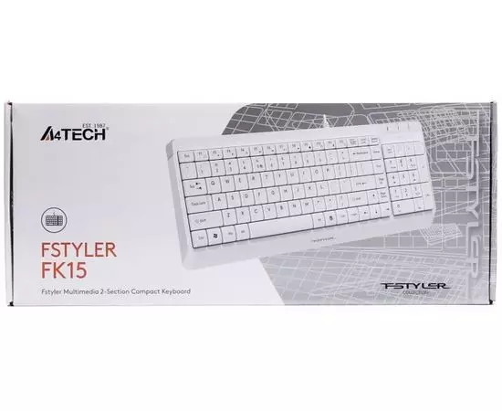 Клавиатура A4 Tech Fstyler FK15 USB Multimedia, белый (FK15 WHT), фото 4