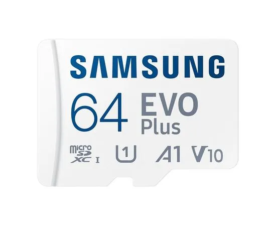 Карта памяти MicroSDXC 64Gb class 10 UHS-I U1 + адаптер (Samsung EVO Plus) (MB-MC64KA)