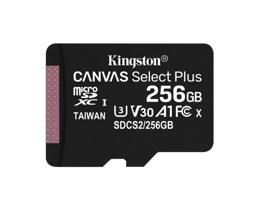 Карта памяти MicroSDXC 256Gb Class 10 UHS-I U1 без адаптера (Kingston Canvas Select Plus) (SDCS2/256GBSP)