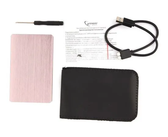 Карман для винчестера SATA 2.5" -> USB3.0 (Gembird, EE2-U3S-65) Розовое золото, фото 3
