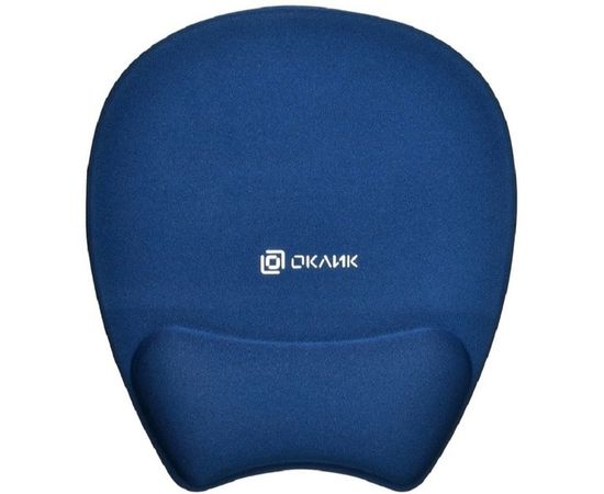 Коврик для мыши Oklick OK-RG0580-BL темно-синий, с опорой под запястье