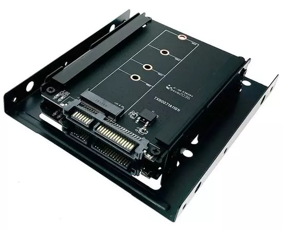 Переходник для установки 2-х SSD m.2 SATA в 3,5" слот (Espada E-2M2S35) (44981)
