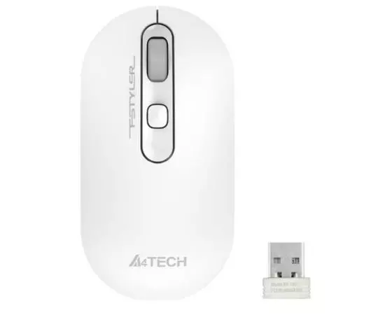 Мышь A4 Tech Fstyler FG20 белый (FG20 WHITE), Цвет: Белый/Серый, фото 2