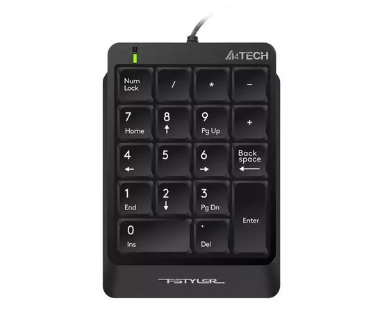 Клавиатура A4 Tech Fstyler FK13P USB NumPad, черный/серый (FK13P BLK)
