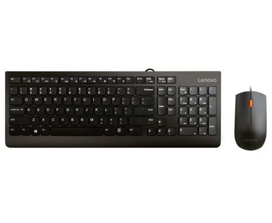 Клавиатура+мышь Lenovo 300 U USB, черный (GX30M39635)